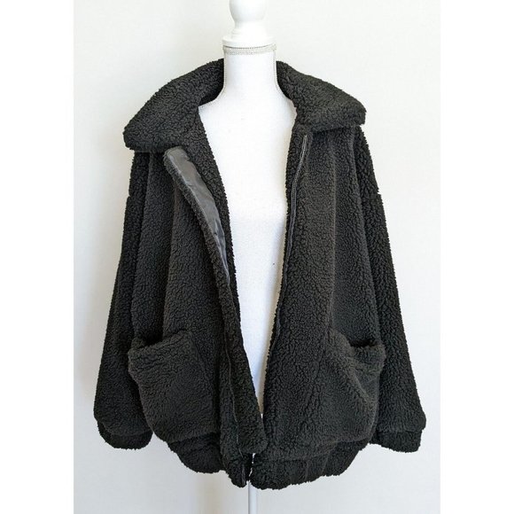 I.Am.Gia Black Pixie Oversized teddy jacket size L - Picture 4 of 9